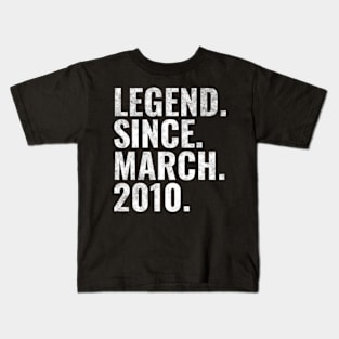 Legend since March 2010 Birthday Shirt Happy Birthday Shirts Kids T-Shirt